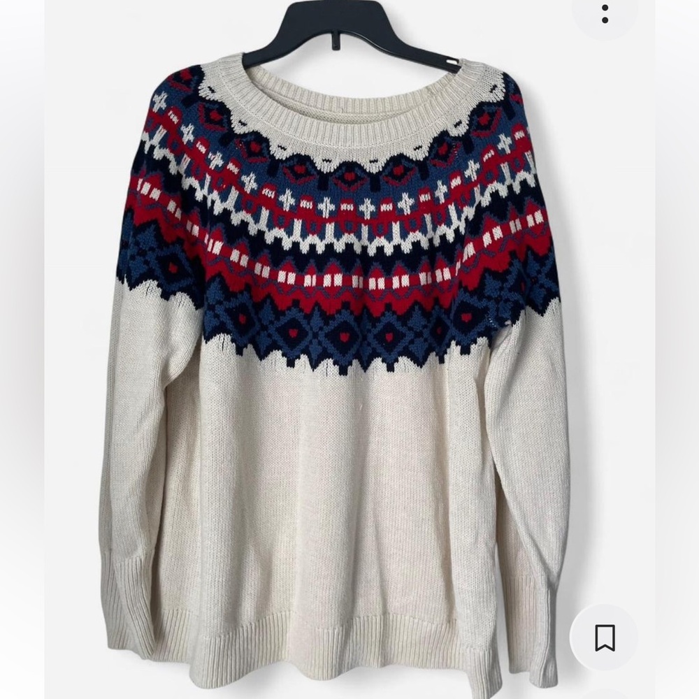 Chaps Cream Sweater XL